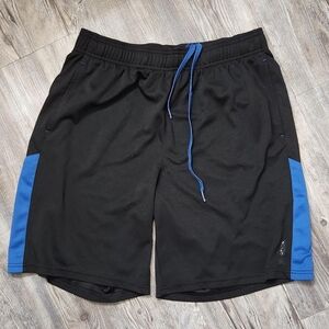 Black and Blue Men's Athletic Shorts